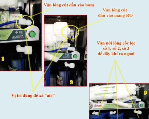 Hướng dẫn xả Air máy lọc nước gia đình